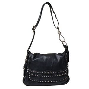 Donna Karan Collection Messenger Luxe Studded Leather Bag